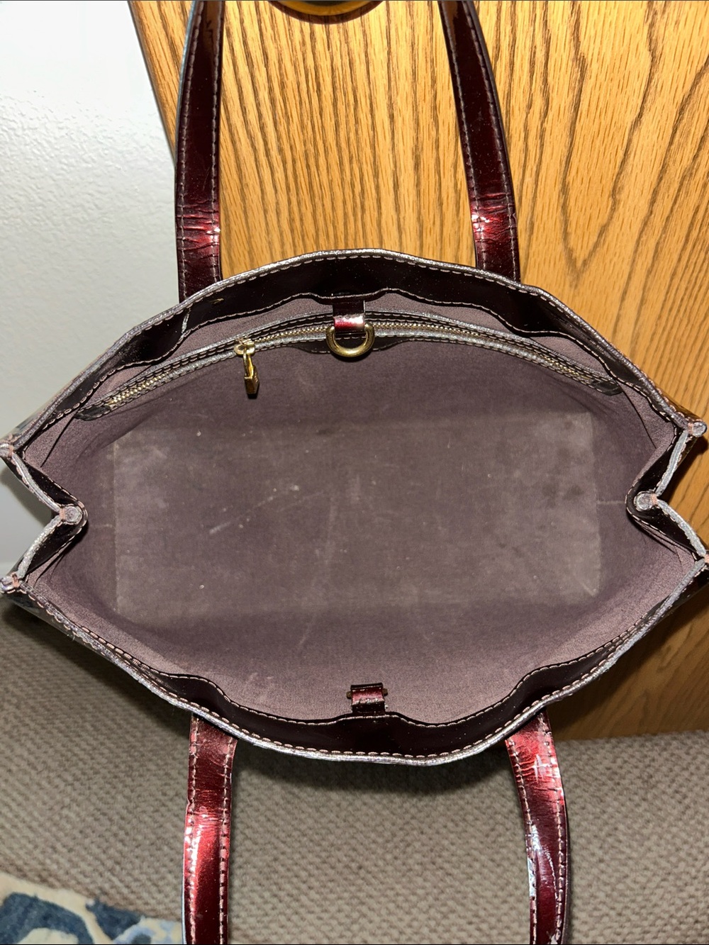 Louis Vuitton striped Rayures Wilshire vernis tote - Picture 8 of 11